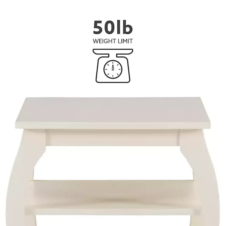 Kirklands Home Prismatic Wood Accent Table White Outlet