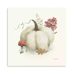 Fall>Kirklands Home Pumpkin and Foliage Canvas Print, 20x20 in. White