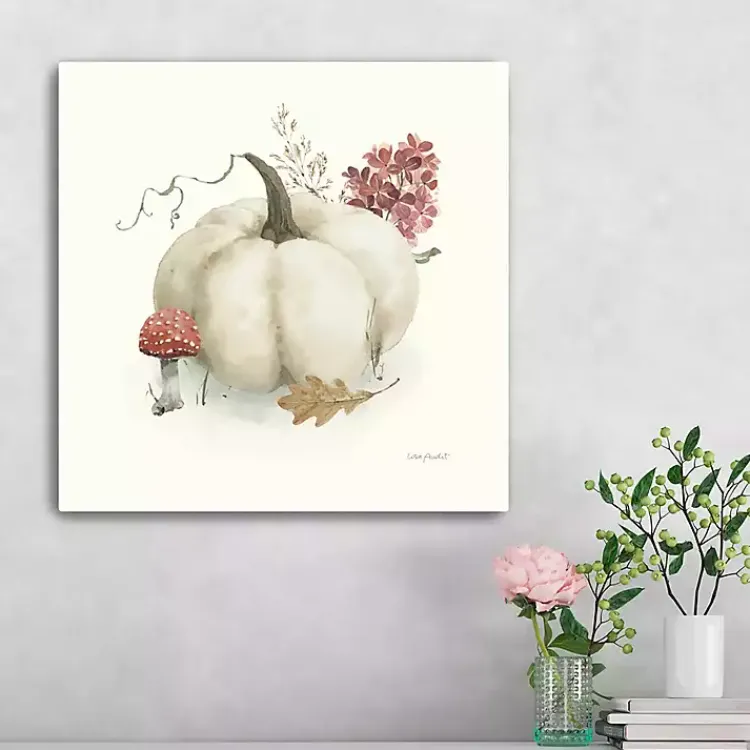 Fall>Kirklands Home Pumpkin and Foliage Canvas Print, 20x20 in. White
