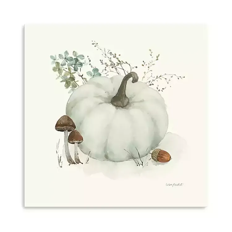 Fall>Kirklands Home Pumpkin Canvas Art Print, 20x20 in. White