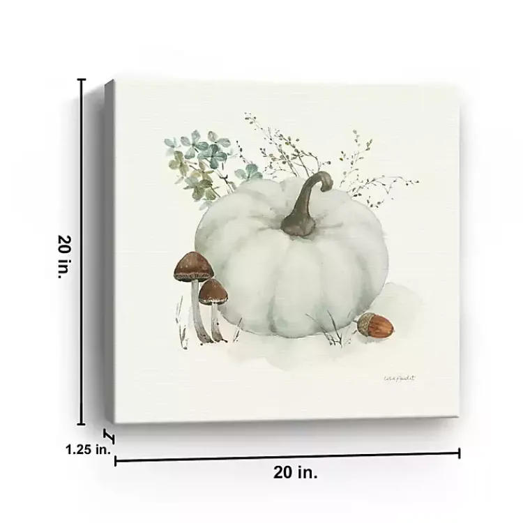 Fall>Kirklands Home Pumpkin Canvas Art Print, 20x20 in. White