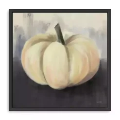Fall>Kirklands Home White Pumpkin Framed Giclee Canvas Art Print