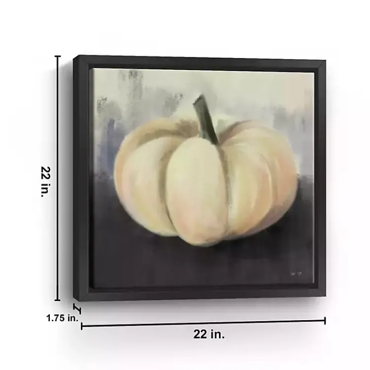 Fall>Kirklands Home White Pumpkin Framed Giclee Canvas Art Print
