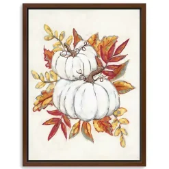 Fall>Kirklands Home Pumpkins Framed Canvas Art Print White