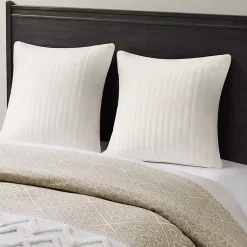 Kirklands Home Quilted Euro Pillow Sham White New