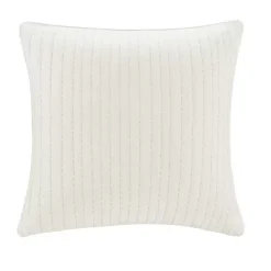 Kirklands Home Quilted Euro Pillow Sham White New