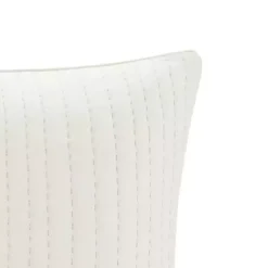 Kirklands Home Quilted Euro Pillow Sham White New