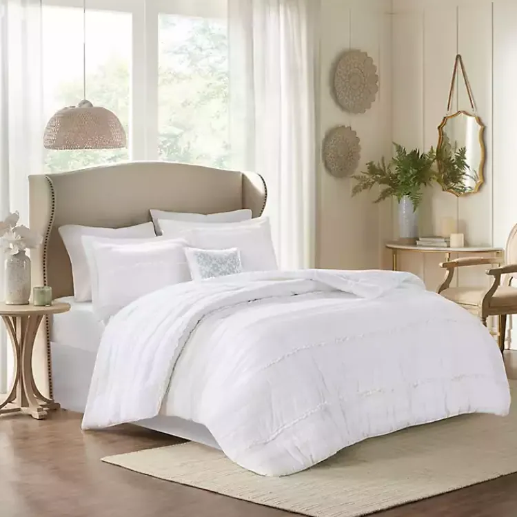 Kirklands Home White Quilted King 5-pc. Comforter Set
