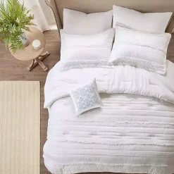 Kirklands Home White Quilted King 5-pc. Comforter Set