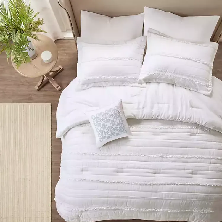 Kirklands Home White Quilted King 5-pc. Comforter Set