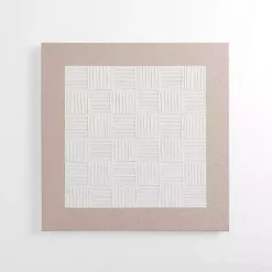 Kirklands Home White Raked Checkered Canvas Art Print Online