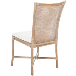 Kirklands Home Rattan Chiara Dining Chairs, Set of 2 White Sale