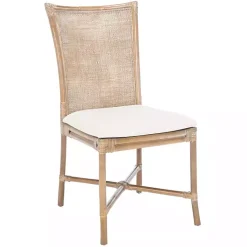 Kirklands Home Rattan Chiara Dining Chairs, Set of 2 White Sale