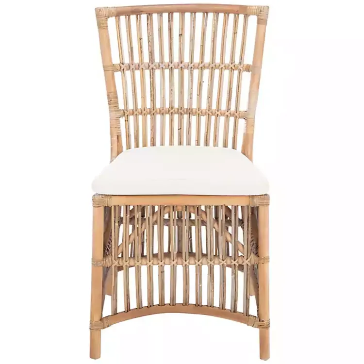 Kirklands Home Rattan Erika Dining Chairs, Set of 2 White Outlet