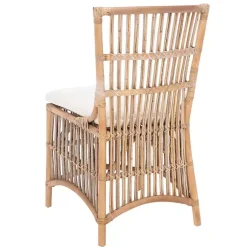 Kirklands Home Rattan Erika Dining Chairs, Set of 2 White Outlet