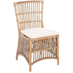 Kirklands Home Rattan Erika Dining Chairs, Set of 2 White Outlet