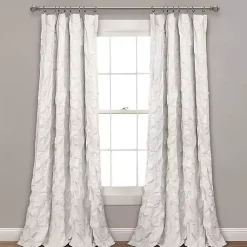 Kirklands Home Ravello Pintuck Curtain Panel, 84 in. White Clearance