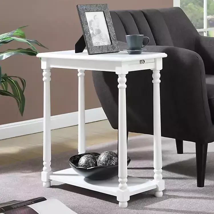 Kirklands Home Regent Wood Accent Table White Sale
