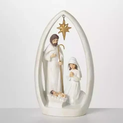 Christmas Decorations>Kirklands Home Resin Holy Family Nativity Scene White