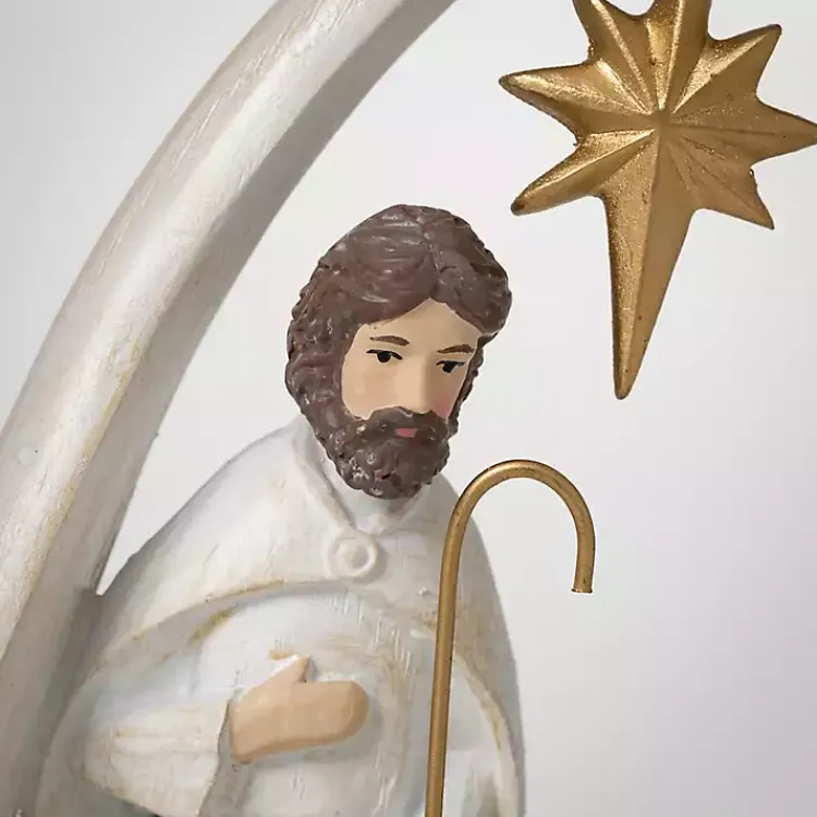 Christmas Decorations>Kirklands Home Resin Holy Family Nativity Scene White