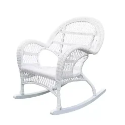 Kirklands Home Resin Wicker Rocking Chair White Best