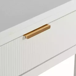 Kirklands Home Ribbed Wood Colleen Accent Table White Sale