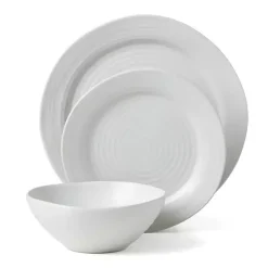 Kirklands Home Ridge 12-pc. Stoneware Dinnerware Set White Sale