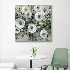 Kirklands Home White Rose Parade Framed Canvas Art Print Online