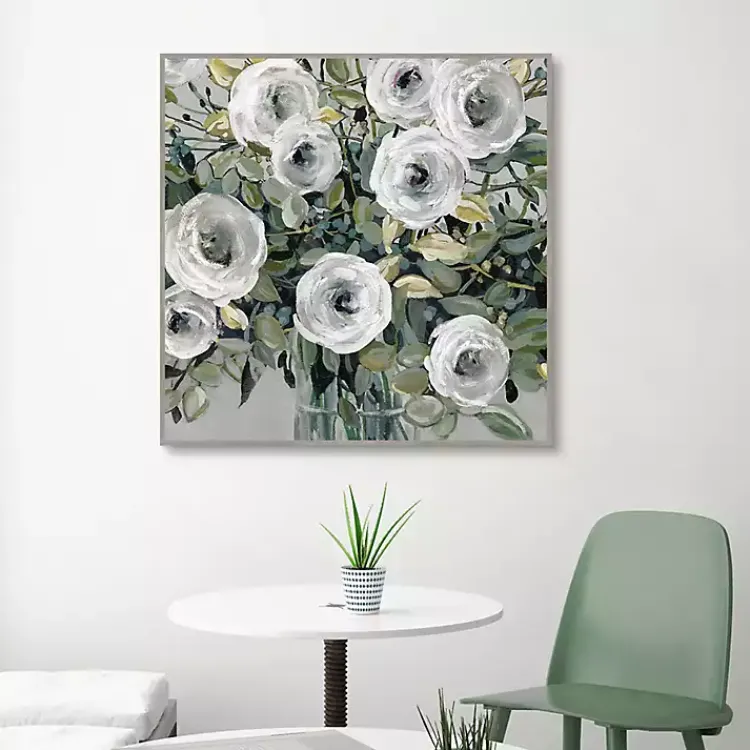 Kirklands Home White Rose Parade Framed Canvas Art Print Online