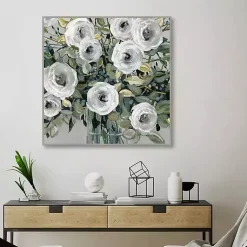 Kirklands Home White Rose Parade Framed Canvas Art Print Online