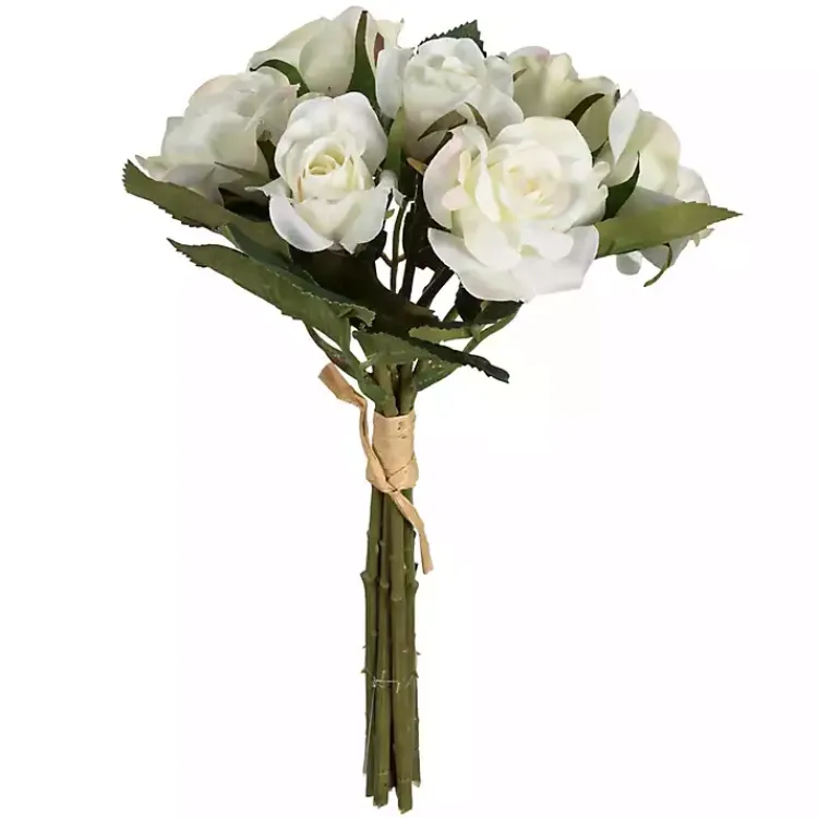 Stems & Bouquets>Kirklands Home Roses Bundle Bouquets, Set of 3 White
