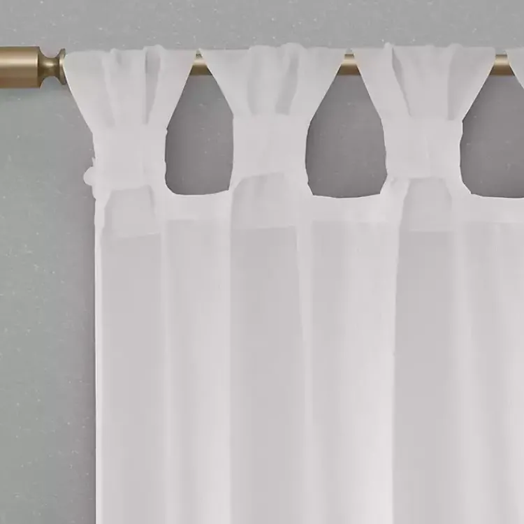 Kirklands Home Rosette Tab Top Curtain Panel, 63 in. White Best