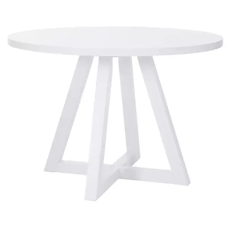 Kirklands Home Round Criss-Cross Base Dining Table White Discount