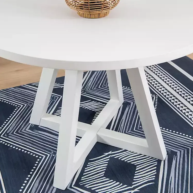 Kirklands Home Round Criss-Cross Base Dining Table White Discount