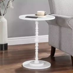 Kirklands Home Santel Spindle Accent Table White Clearance