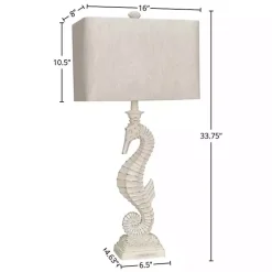 Kirklands Home Seahorse Table Lamps, Set of 2 White Online