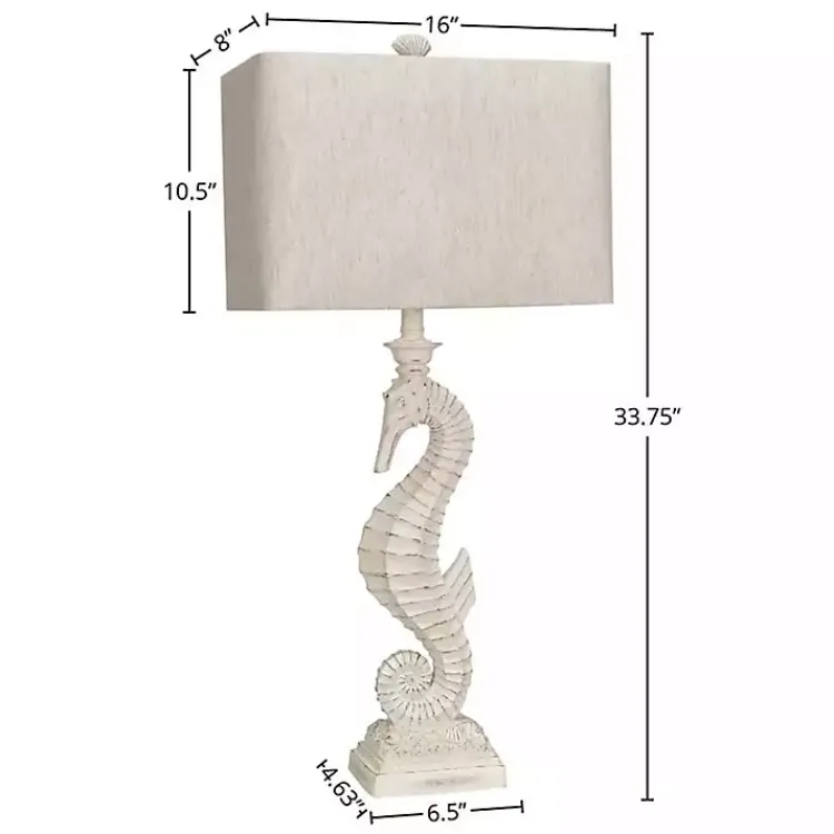 Kirklands Home Seahorse Table Lamps, Set of 2 White Online