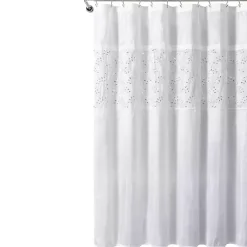 Kirklands Home Sequined Shower Curtain White Discount
