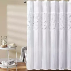 Kirklands Home Sequined Shower Curtain White Discount