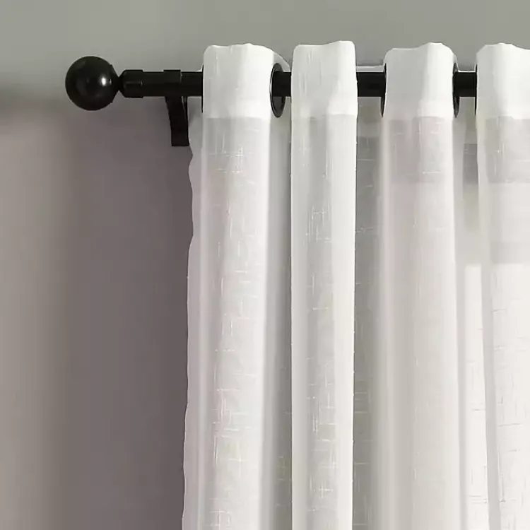Kirklands Home Sheer Grommet Curtain Panel Set, 84 in. White