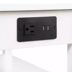 Kirklands Home 2-Shelf Charging Accent Table White New