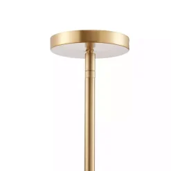 Kirklands Home Shell and Gold Metal Layered Chandelier White Clearance