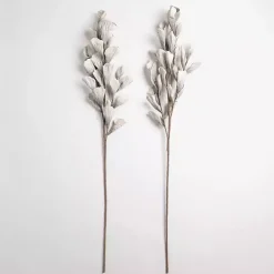 Stems & Bouquets>Kirklands Home Shell Leaf Stem White