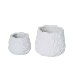 Vases>Kirklands Home Shell Vases, Set of 2 White