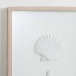 Kirklands Home Shells Shadowbox Wall Plaque White Outlet