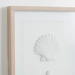 Kirklands Home Shells Shadowbox Wall Plaque White Outlet