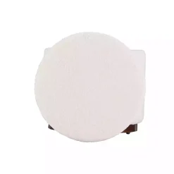 Kirklands Home Sherpa Upholstered Storage Ottoman White Discount