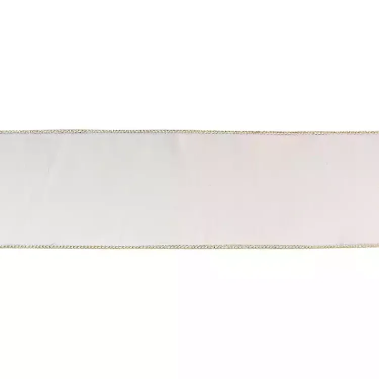 Christmas Decorations>Kirklands Home Shimmer 10 yard Christmas Ribbon White