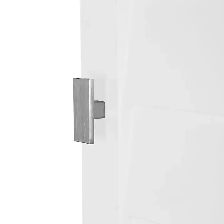 Kirklands Home Shutter Single Door Storage Cabinet White