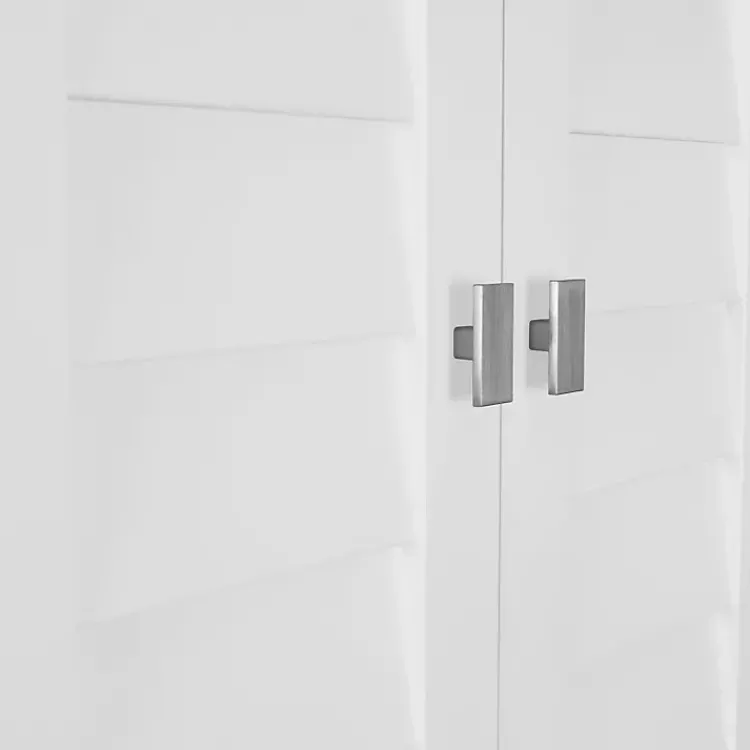 Kirklands Home Shutter Two Door Corner Storage Cabinet White Outlet